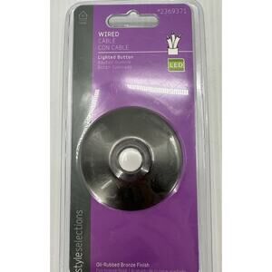 StyleSelections Oil-Rubbed Bronze LED Wired Doorbell Button #2369371 {V}
